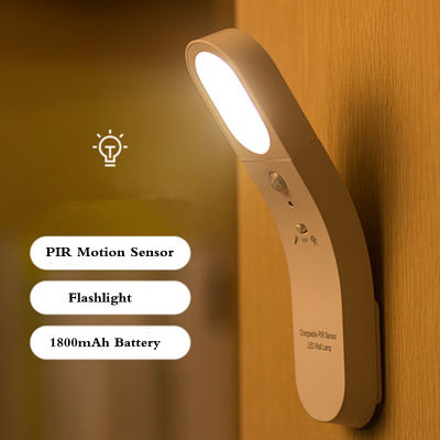 Lamp With Motion Sensor Built In USB Rechargeable Battery WarmCold Lighting Human body induction USB Night Light Sensor Light