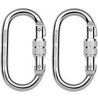 （ At）ก่อนออกกำลังกาย1คู่ Carabiner ปีนเขาสำหรับ Aerial Yoga HammockSteel Carabiner 25KN ฮาร์ดแวร์สำหรับอุปกรณ์เสริม