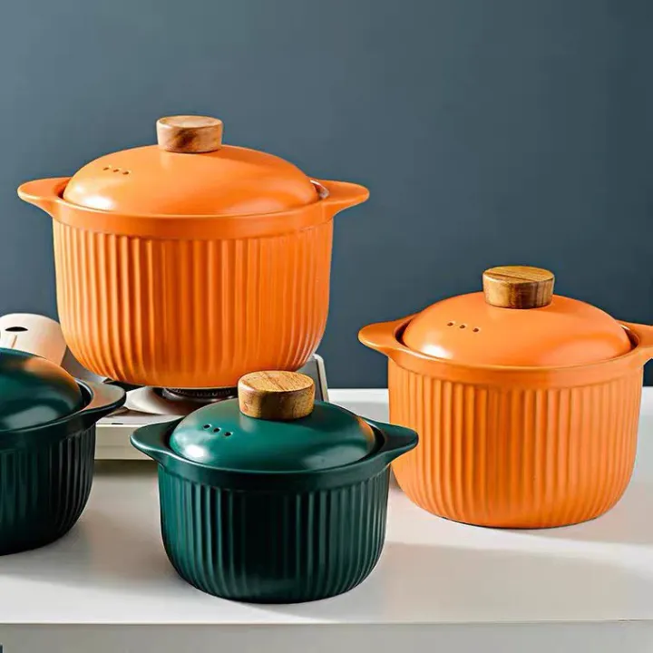 C63/C64 2.7/3.6 LITERS Ceramic Instant Noodle Pots w/Lid Household Dual