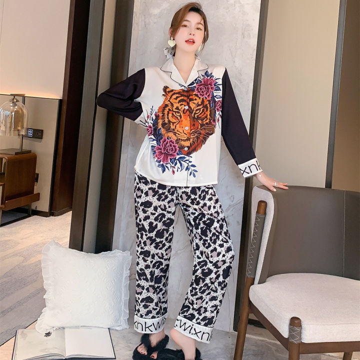 qsrocio-womens-pajamas-set-cool-fashion-tiger-and-rose-print-sleepwear-nightie-silk-like-home-clothes-nightwear-pyjamas-femme