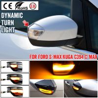 For Ford S-Max 2007-2014 Kuga C394 08-2012 C-MAX Car Accessories LED Dynamic Turn Signal Side Wing Mirror Indicator Light Lamp Bulbs  LEDs HIDs