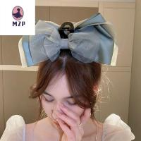 MZP โบว์สำหรับผูก ที่หนีบผม ตาข่ายแบบตาข่าย โบว์น๊อต คลิปหนีบผม ไซส์ใหญ่พิเศษ อะคริลิค คลิปหนีบเล็บ สำหรับผู้หญิง