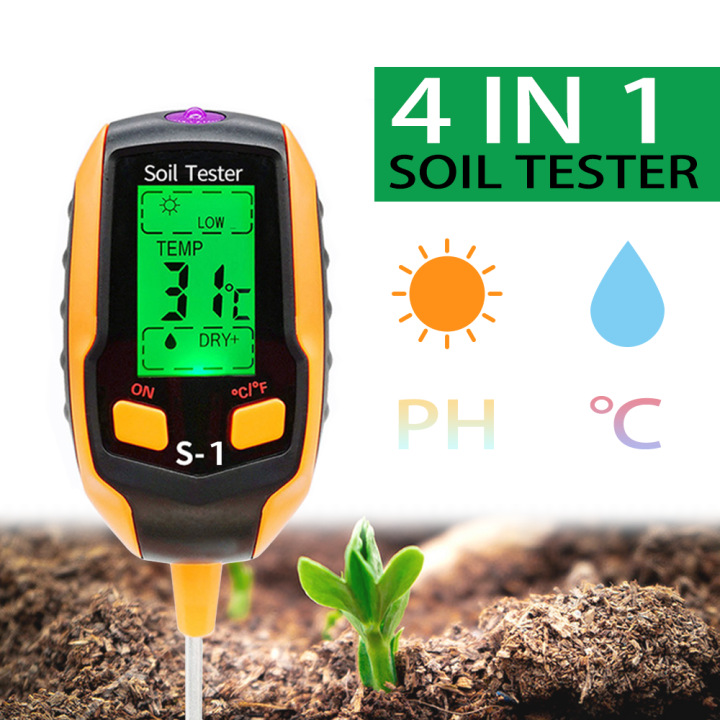 4 in 1 Soil Tester High-Precision Multi-functional Measure Light ...