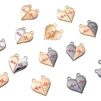 3pcs Heart Shape Magnetic Suction Buckle Gold Silver Color Alloy Metal Clasps for Jewelry Making DIY Couple Bracelet Necklace