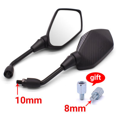 1 Pair Motorcycle Rear View Mirrors For DUCATI Monster M600 M620 M750 M900 Scrambler 1100 10mm 8mm Back Side Convex Mirror