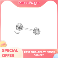 Kocoo ต่างหูห่วง925แฟชั่น1ชิ้นต่างหูเพทายสีเงินสำหรับผู้หญิงกระดูกอ่อนห่วงกระดูกหูเจาะเล็บหวานเย็นของขวัญเครื่องประดับ