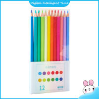 ชุดดินสอสี12นับสำหรับการวาดภาพการแรเงาแกนอ่อนมาการองดินสอสีของขวัญสำหรับผู้เริ่มต้นเด็ก