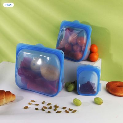 กระเป๋าสำหรับใส่อาหารกระเป๋าเก็บของซิลิโคนใช้ซ้ำได้ GHJ กล่องเก็บสินค้ากระเป๋าอาหารกลางวันเครื่องมือทำครัวป้องกันอาหาร