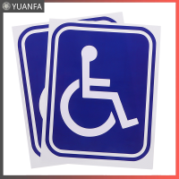 【Flash Sale】 2pcs Disabled Sign ความพิการความคล่องตัวที่จอดรถสติกเกอร์พีวีซีสำหรับ AUTO