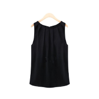 womens tops and blouses white black womens blouses Sleeveless black shirt blouses women 2018 summer hot dropship office women