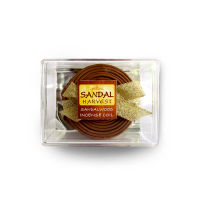 SandalHarvest ไม้จันทน์ Sandalwood Incense Coil (Big) ไม้หอมแก่นจันทร์ ธูปขด ไม้จันทร์หอม หอมอโรม่า แท้ 100% ไม่มีน้ำหอม ไม่ไส่สี ไร้สารเคมี 14 PCS.