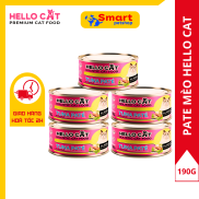 HCM Combo 5 Lon  Pate Tươi Cho Mèo Mọi Lứa Tuổi Vị Cá Ngừ - Hello Cat Tuna