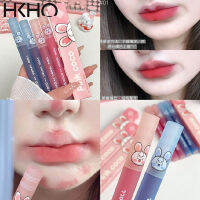 HKHO ลิปแมทกำมะหยี่กระต่ายน่ารักโคลนไม่ซีดไม่ติดถ้วยลิปเคลือบริมฝีปาก Lipstik Tahan Lama