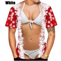 Hot Sale Funny Muscle Christmas 3D Paint Mens/womens T Shirt 3D Printing Short-sleeved Tops