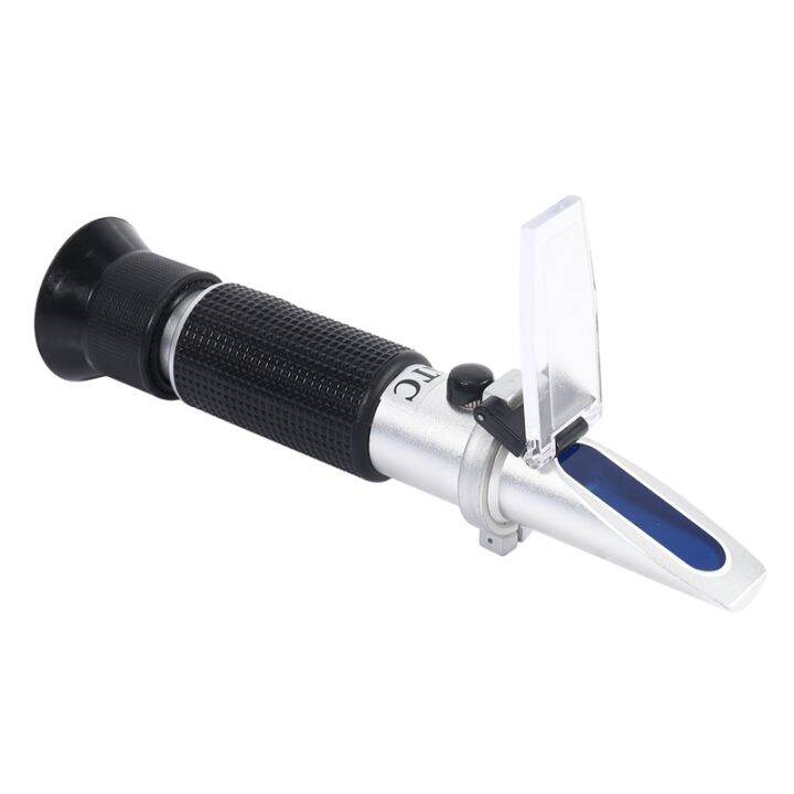 beer-wort-and-wine-refractometer-dual-scale-specific-gravity-1-000-1-120-and-brix-0-32-replaces-homebrew-hydrometer-aluminum