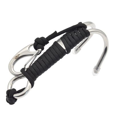 KEEP DIVING Scuba Diving Double Dual Stainless Steel Reef Drift Hook with Line and Clips Hook for Current Dive Underwater