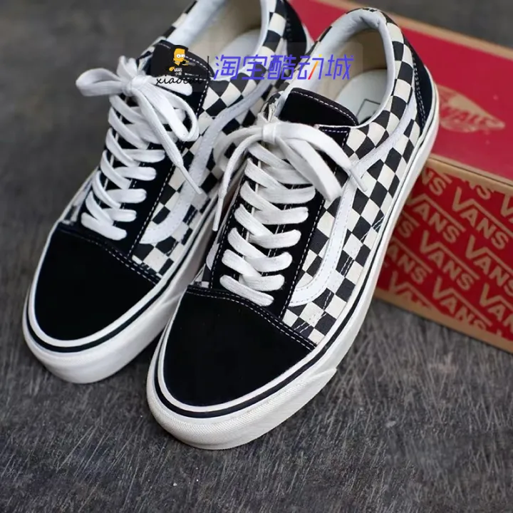 Original spot Vans Anaheim checkerboard Old Skool low help men's and ...