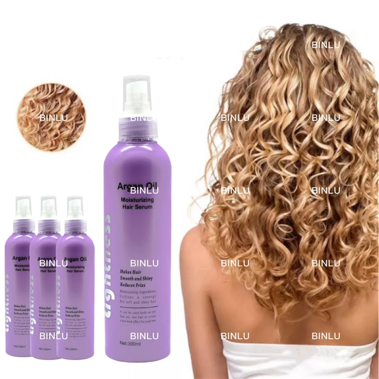 300ml Argan oil moisturizing hair serum,anti-frizzy hair,hair  care,lightness,BINLU | Lazada PH