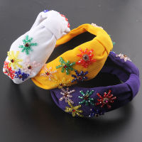 New pastoral fashion snowflake crystal headband ladies dance party street photography travel gift hair accessories 898