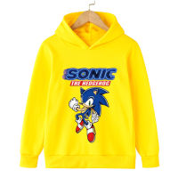 Childrens Clothing 4-14T Boys And Girls Cotton Sonics Print Suits Kids Spring Autumn Hoodie Baby Clothes Two-piece Suit