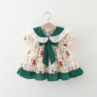 Summer Girls Clothes 2023 Spanish Floral Printed Ball Gown Baby Girl Ceremony Dress Kids Lolita Boutique Dress  by Hs2023