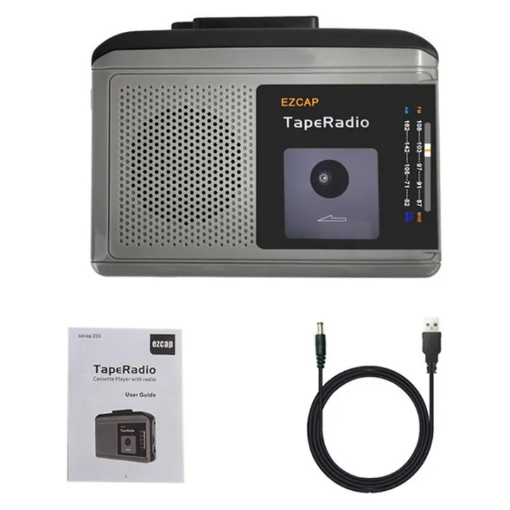 Ezcap233 AM FM Radio Music Cassette Tape Player with 3.5MM Audio
