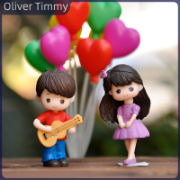 Oliver Timmy 2ชิ้นเครื่องประดับขนาดเล็กเด็กผู้ชายกีต้าร์ผู้หญิงคนรักตุ๊กตาคู่รัก