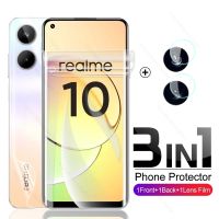 ฟิล์มไฮโดรเจลแบบนิ่มด้านหน้า3In1สำหรับ Realme 10,4G 2022 RMX3630 6.4 Quot อุปกรณ์ป้องกันหน้าจอเลนส์กล้องถ่ายรูปไม่ใช่กระจก Realme10 Realmi