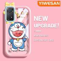 YIWESAN เคสสำหรับ Xiaomi Redmi โน๊ต11 Pro 5G Note 11e Pro การ์ตูนโดราเอมอนรักสีสันสดใสนิ่มสำหรับเลนส์กล้องมอนสเตอร์ตัวเล็กๆกันกระแทกแบบใสเคสมือถือเคสป้องกันซิลิโคนสร้างสรรค์