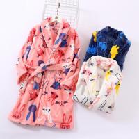 Cartoon Rabbit Bathrobe for Kids Girls Hooded Bathrobe Boys Dinosaur Sleepwear Bath Towels Soft Robe Pajamas Childrens Clothing