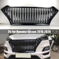 Mgs7ร้อน!!กระจังหน้ารถ GT แผงติดหม้อน้ำรถมอเตอร์ไซค์เหมาะสำหรับ Hyundai Tucson 2019 2020กระจังหน้า ABS Gloosy สีดำ