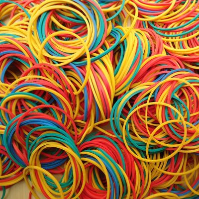 【hot】◙◎▼  Diameter15-50mm Width1.5mm Elastic Colorful Rubber Bands Stretchable Rings Office Band