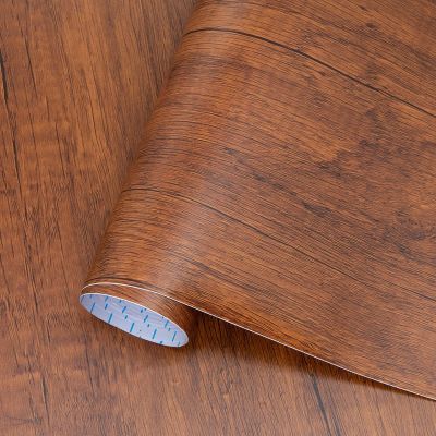 90cm Width Waterproof Furniture Renovation Imitation Wood Grain Stickers PVC Self Adhesive Removable Wallpaper for Home Decor