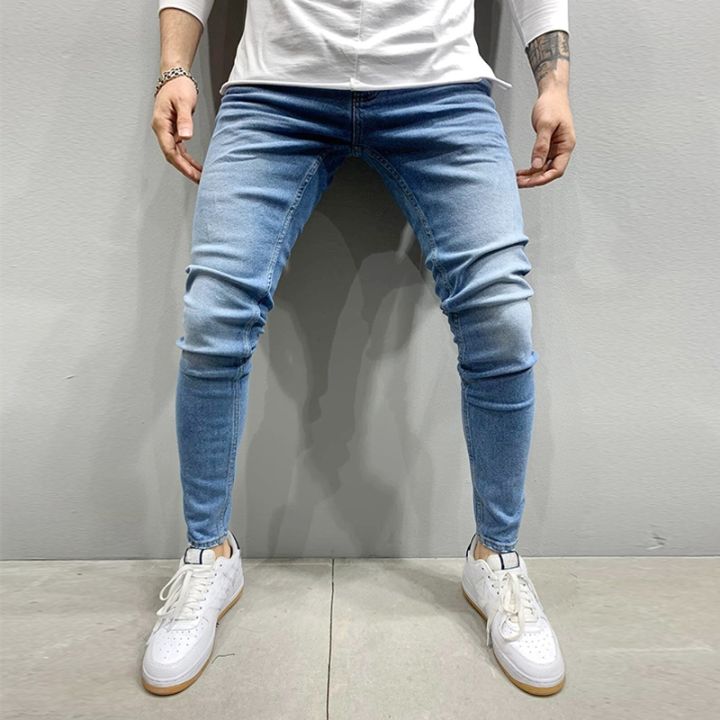 กางเกงยีนส์ซินซ่าคอร์ชปุระสำหรับผู้ชาย-กางเกงยีนส์-ทิสคาลิสคาลิปตัสเดอโรส2021-estiramento-sem-rasgado-streetwear-predos-denim