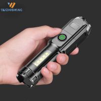 Powerful LED Flashlight 100000 Lumen Tactical Flashlights Rechargeable USB Waterproof Zoom Fishing Hunting LED Flashlight Rechargeable  Flashlights