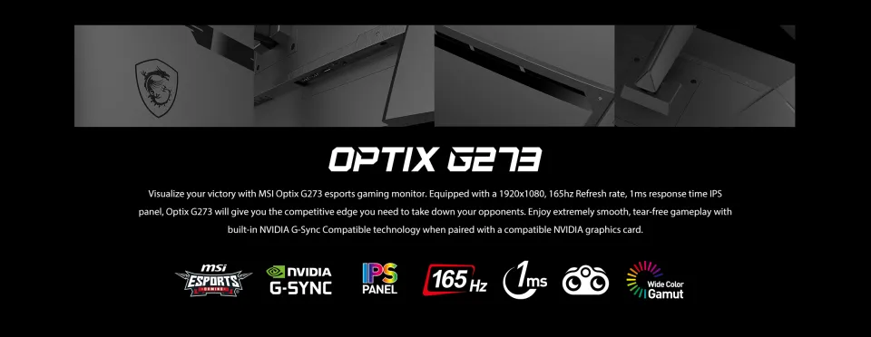 MSI 27 FHD IPS Nvidia G-Sync Gaming Monitor Optix G273