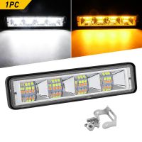 ไฟ LED Flood Combo รถออฟโร้ดสำหรับไฟบาร์ LED 72W 12V 24V สีขาวสีเหลืองสำหรับรถบรรทุกรถ SUV 4WD 4X4เรือ ATV Barra HeadLamp