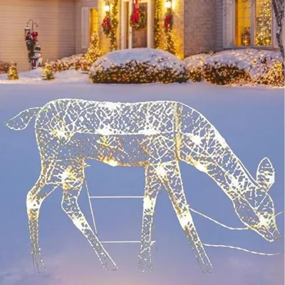 Lampu LED dekorasi taman dan Natal lampu dekorasi tahan air rusa Sika rusa Natal halaman rumput