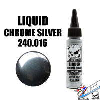 SKULL COLOR 240.016 LIQUID CHROME SILVER ACRYLIC COLOR 35ML SPECIAL EFFECT PAINT สีอะครีลิกสำหรับพลาสติก โมเดล VCA GUNDAM