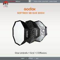 Godox SB-GUE 80 cm. Octa Softbox with Bowen Mount ร่มทรงแปดเหลี่ยม ขนาด 80cm พร้อมกริดและแผ่นกรอง 2 ชั้น ประกันศูนย์ | ALPHAWOLF