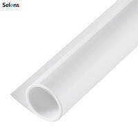 Selens แบ็คดรอปพีวีซีสีขาว,ฉากหลังสำหรับถ่ายภาพพื้นหลัง PVC สะท้อนแสงสีด้านสำหรับถ่ายภาพวิดีโอขนาด24X51นิ้ว (60X130ซม.)