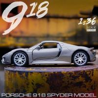 1:36พอร์ช918รถสปอร์ตหุ่นอัลลอยโมเดลรถของเล่นที่หล่อจากเหล็กโลหะโมเดลรถของเล่นโลหะการจำลองสูงของขวัญสำหรับเด็ก A37