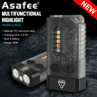 Asafee V10 LED Keychain EDC Flashlight Type-C Rechargeable Torch Work Light V3 PLUS Magnet Buzzer 365nm UV Pocket Camping Lantern TYPE-C IPX4 waterproof
