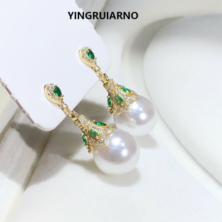 yingruiarno-natural-pearl-earrings-green-zircon-shining-natural-freshwater-pearl-earrings