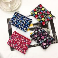 【CW】☌✆▼  Korean Canvas Coin Purse for Fashion Ladies Small Money Wallet Floral Print Storage