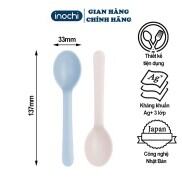 Set 2 Thìa Ăn Dặm inochi An Toàn Cho Bé Tiêu Chuẩn Nhật Bản Quà tặng cho