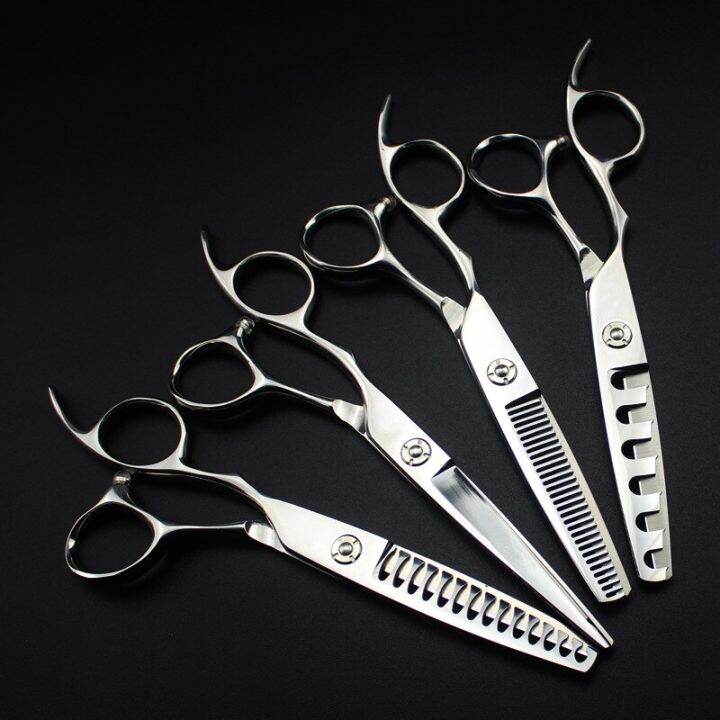 professional Japan 440c left handed 6 '' 6 14 30 teeth hair scissors