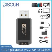 Qualcomm CSR BT 5.2 Audio Transmitter AptX LL HD อะแดปเตอร์ไร้สายหลายจุดพร้อมพอร์ต AUX 3.5 มม. พร้อมไมโครโฟนสําหรับทีวีพีซี PS4 PS5 XBX