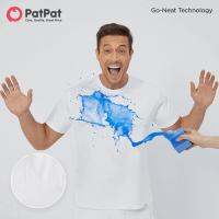 PatPat Go-Neat Water Repellent And Stain Resistant Family Matching Solid Short-Sleeve Tee Tops