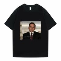 ผ้าฝ้ายแท้เสื้อยืด ผ้าฝ้าย พิมพ์ลาย Michael Scott Homage The Office Tv Series Dwight SchruteJim พลัสไซซ์ แฟชั่นฤดูร้อน ส  9GR3